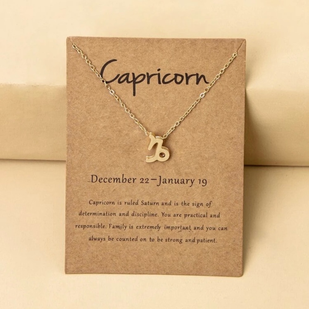 Capricorn Zodiac Sign Necklace